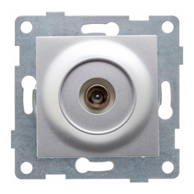 Механизм розетки с/у TV одинарн. серебро Ugra GUSI