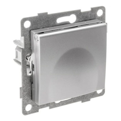 Механизм розетки с/у 1гн. б/з с з/ш 16А серебро Ugra GUSI