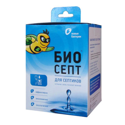 Биоактиватор "Биосепт" 300г. (12 доз) для туалетов без водяного слива
