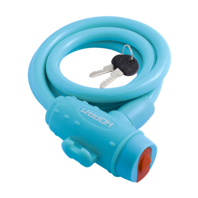 Замок велосипедный №33  10*1000 мм в ассортименте