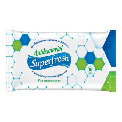 Салфетки влажные Superfresh 15in/