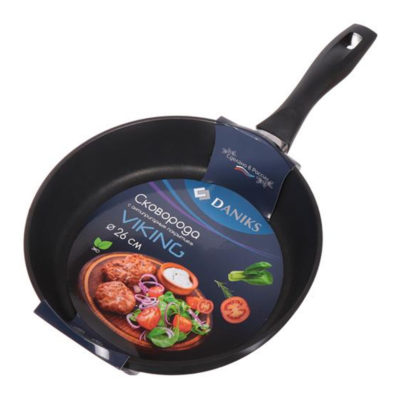 Сковорода  ВИКИНГ 260мм Глубокая антипригар без крышки DANIKS