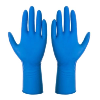 Перчатки резиновые М латексные хоз. синие