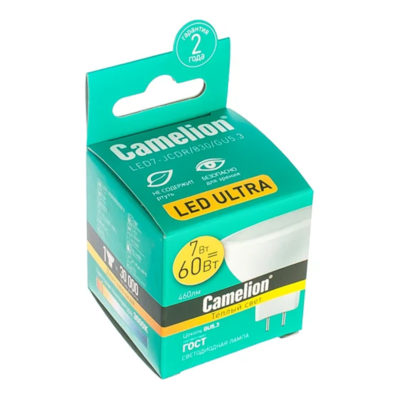 Camelion LED7-JCDR/830/GU5.3 Лампа светодиод. 7Вт 220В