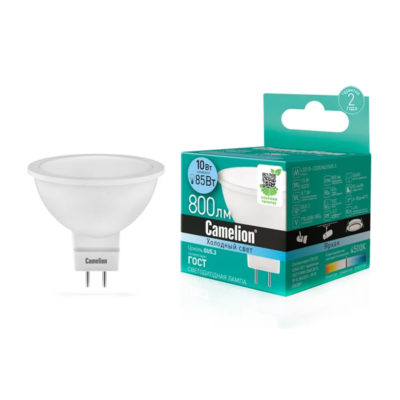 Camelion LED10-JCDR/845/GU5.3 Лампа светодиод. 10 Вт 220В