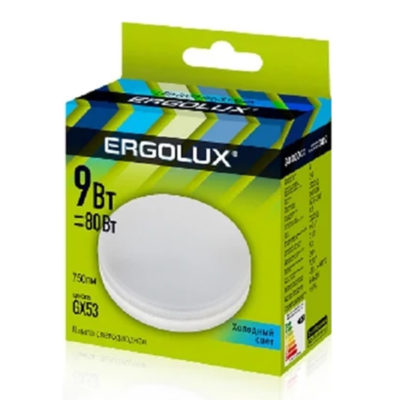 Ergolux LED-GX53-9W-GX53-4K Лампа светодиод. 9Вт