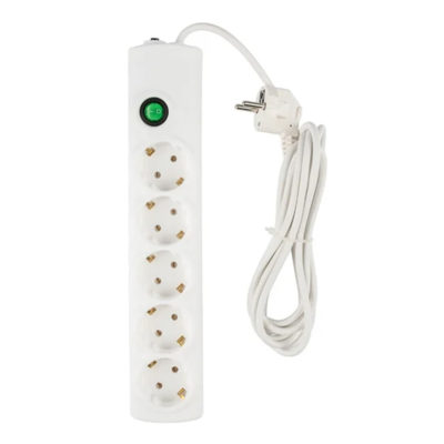Сетевой фильтр с/з 5*3м белый ENGY