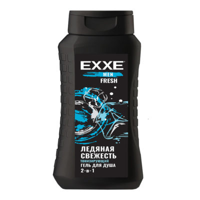 Гель для душа MEN FRESH 2 в 1 Ледная свежесть 400 мл EXXE