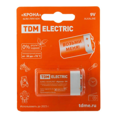 Батарейка TDM крона