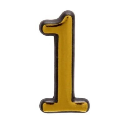 Цифра на дверь Аллюр "1" золото пластик