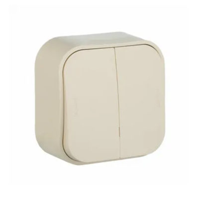 Выключатель 2ОП 10А слоновая кость Quteo