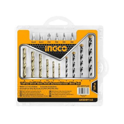 AKSDB9165 Набор сверл и бит 16 шт.