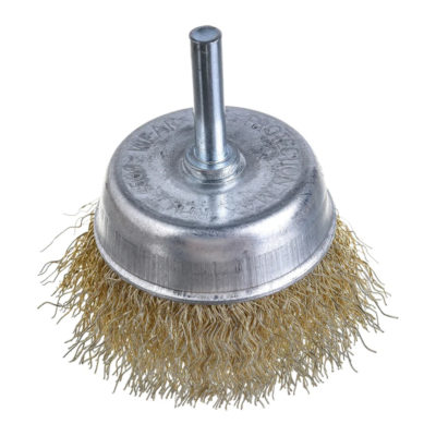 Щетка для дрели тарелка со шпилькой 65 мм