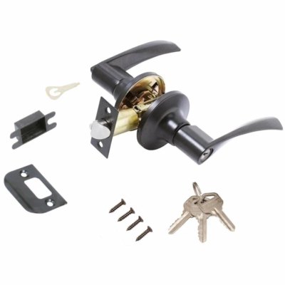 Защелка дверная 8901 BK BL (фиксатор) черная СТАНДАРТ