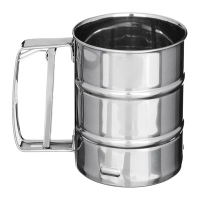 Сито кружка  металл.375гр 10см для муки