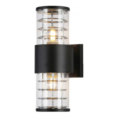 ST2525/2 BK/CL Ambrella Светильник уличный настен. черный/прозрачный 11W E27