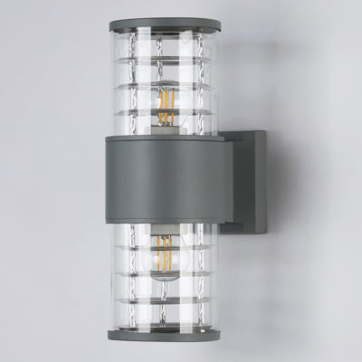 ST2523/2 BK/CL Ambrella Светильник уличный настен. серый/прозрачный 11W E27