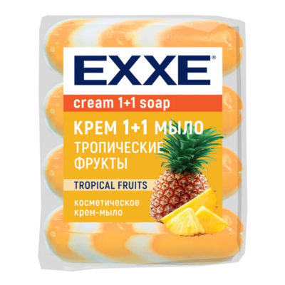 Крем-мыло ТРОПИЧЕСКИЕ ФРУКТЫ 4 шт*75 г EXXE