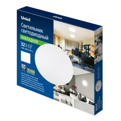 ULI-B321 32W/4000K/37 RONDA-2 Светильник светодиод. накладной бел.свет Д370 мм