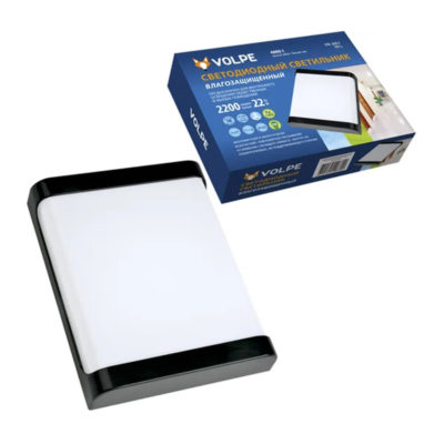 ULW-Q280 22W/4000K/S02 IP65 BLACK Светильник светодиод. герметич. Прямоугольник белый свет 4000 К