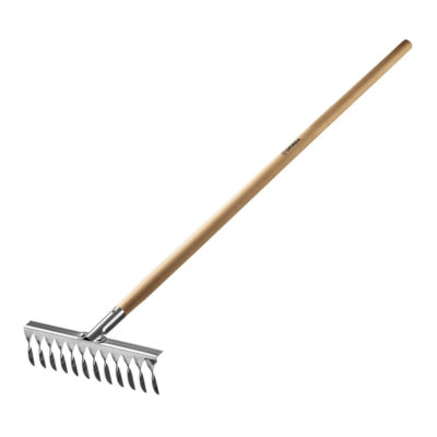 Грабли из нержавеющ.стали 350 мм с черенком