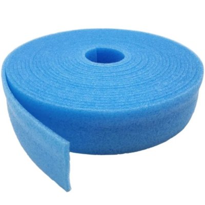 Лента кромочная СИНЯЯ самоклеящаяся для стяжки 100мм*8мм*20м