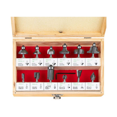 Набор фрез по дереву 12 предм. (хвостовик 8 мм)