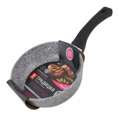 Сковорода 22 см антипригарная Мрамор ТМ2221