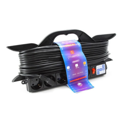 Удлинитель на рамке PowerCube 5 розеток 3х1 мм