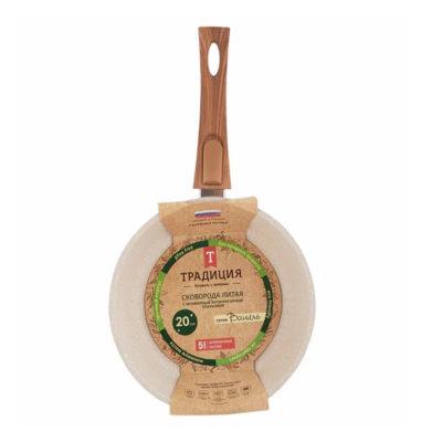 Сковорода 20 см антипригарная КОМФОРТ ТВ2205 съемная ручка