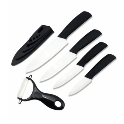 Набор ножей +овощечистка в ассортим.