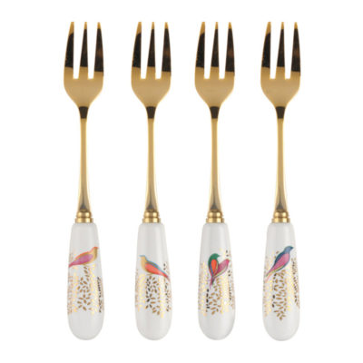 Набор вилок (4 шт.) золото/белый