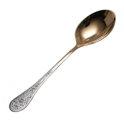 Набор чайных ложек (4 шт.) золото/белый