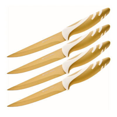 Набор ножей (4 шт.) золото/белый