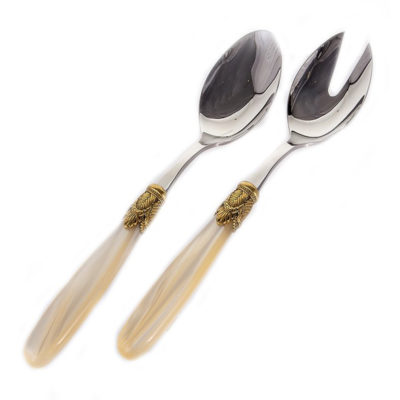 Набор ложки столовые золото/белый