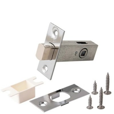 L-0126-NIC Задвижка врезная Apecs 64 мм без завертки матовый никель