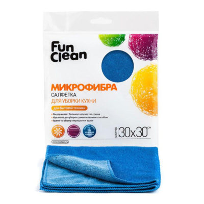 Салфетка бытовая для уборки микрофибра 30*30 см Пылесос