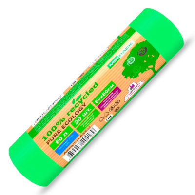 Пакеты для мусора  60л 20шт 18мкм Марья Искусница особопрочн с завязками 0086 NEW