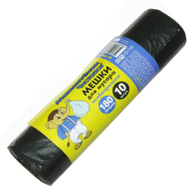 Пакеты для мусора  180л 10шт 45мкм Марья Искусница особопрочн 0109 NEW