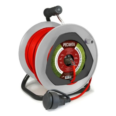 СУ-2*1-30/2ВР Удлинитель силовой на катушке Ресанта