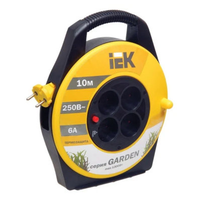 Удлинитель на катушке 4*10 м (ПВС 2*0