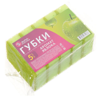 Губка для посуды профильная 5 шт. Марья Искусница