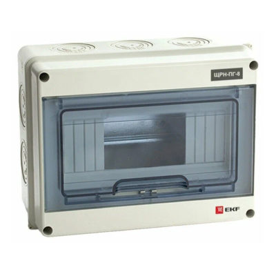 Бокс пластик ЩРН-ПГ-8 (147*203*89) навесной IP65 EKF