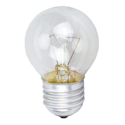 Лампа накаливания Е27 40Вт шар прозрачный КОСМОС