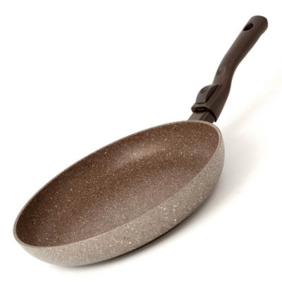 Сковорода 28 см АП Гранит коричневая со съемной ручкой