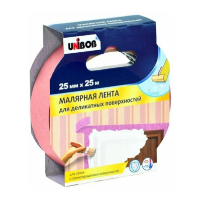 Лента малярная UNIBOB 25мм*25м