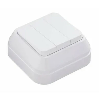 Выключатель белый 3 кл. Makel Сива