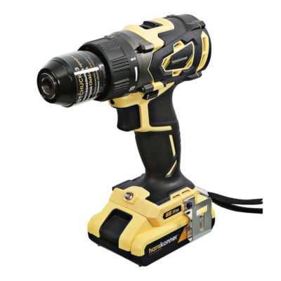 HCD1865BL Дрель аккумуляторная б/щ Hanskonner 18В 2 аккум. кейс