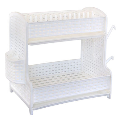 Сушилка для посуды пластик 2 яруса 51*29*32 см белая Violet