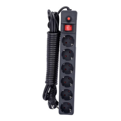 Удлинитель с сетевыйм фильтром 6x7м 10А IP20 ПВС 3x0.75 UNIVersal 1967U-4007